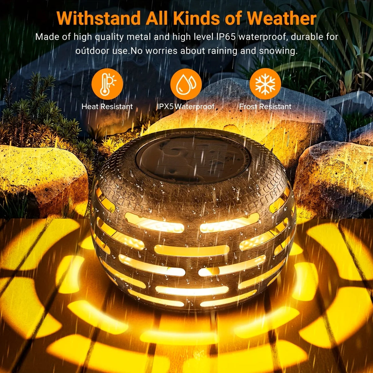 Retro Solar Lanterns With Flickering LED Lights For Garden Decor
