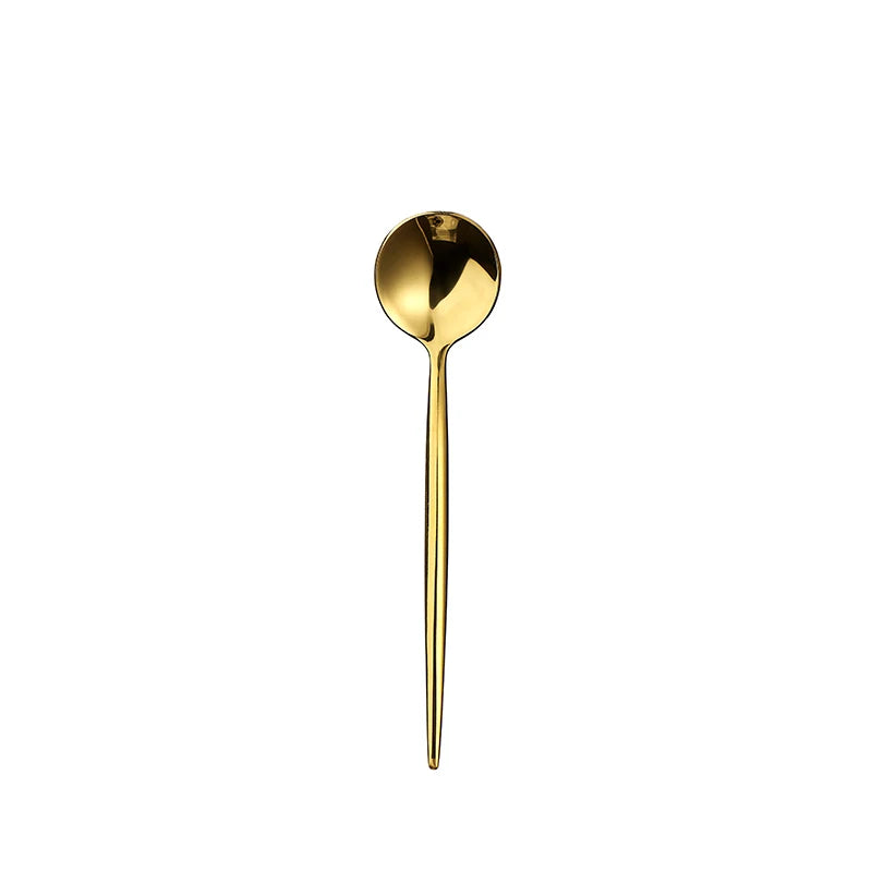 Gold Cutlery Set Forks Spoons Knives Tableware Steel Cutlery Set Stainless Steel Dinnerware Set Spoon Knife Fork Custom Logo