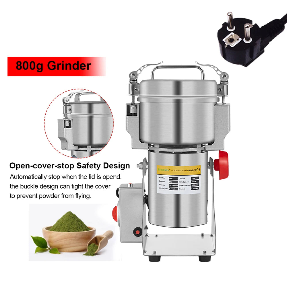 BioloMix Electric Grain And Spice Grinder For Herbs And Coffee