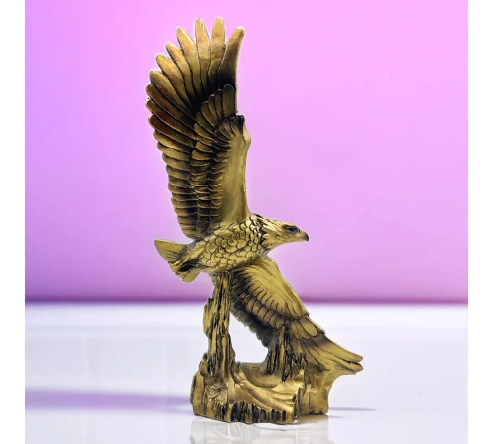 13 Inch Bronze Eagle Statue Sculpture Figurine Home Office Desktop Decoration Gift for Collectors