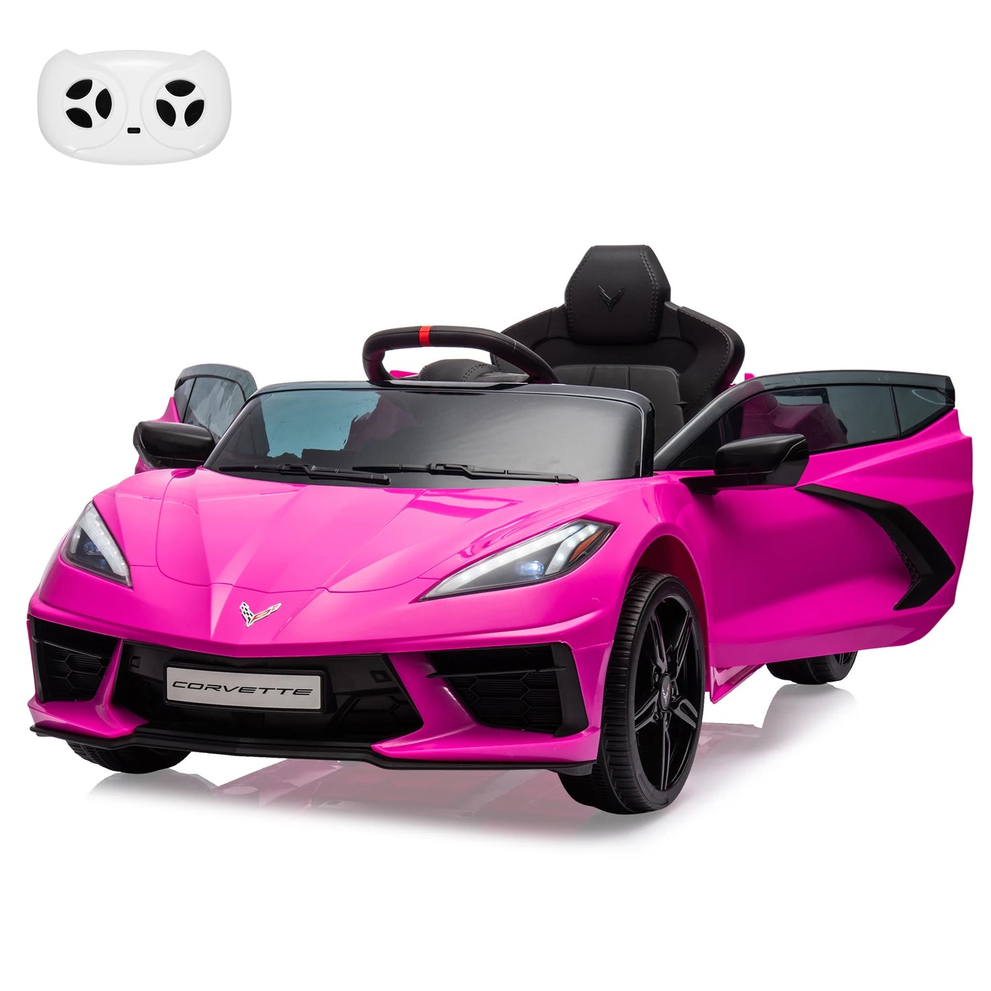 12V Kids Ride On Car Sports Licensed Electric Car Toy for Toddles with Remote Control, Visual Dashboard, LED Lights, Music