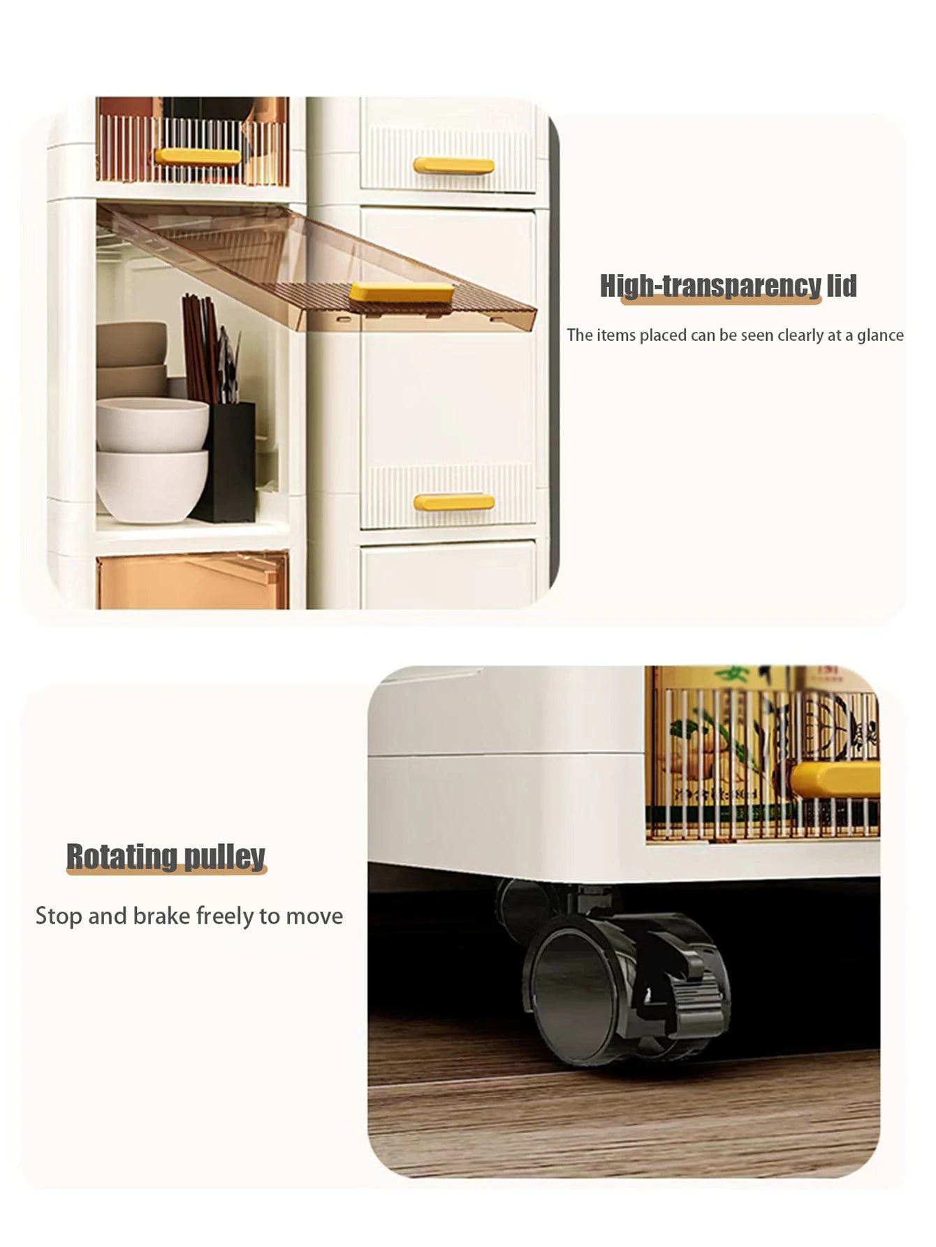 3 Layers Narrow gap storage cabinet suitable for kitchen bathroom gaps lightweight luxury design floor-standing storage units