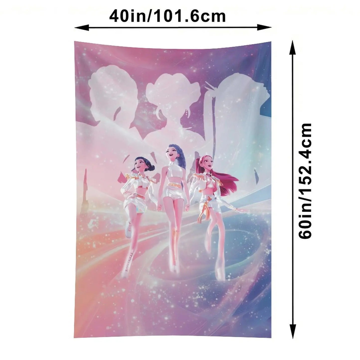 Huntrix KPop Demon Hunters Tapestry Living Room Wall Decor Gift