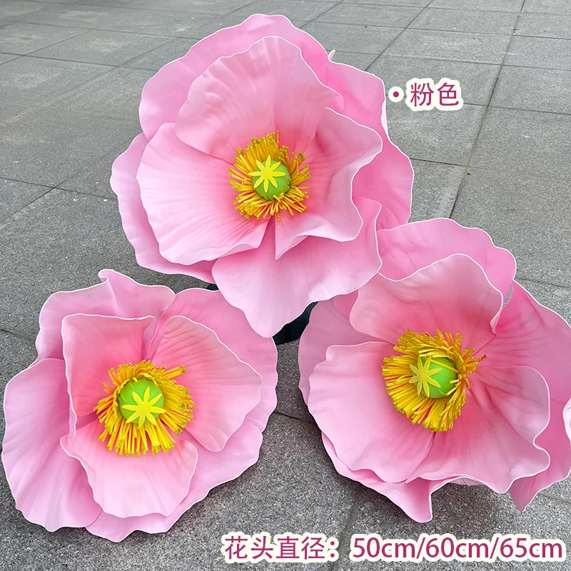 Waterproof Form Artificial Flowers Outdoor Wedding Accessories Plants Decoration Garden Fake Marriage Road Lead Flowers Decor