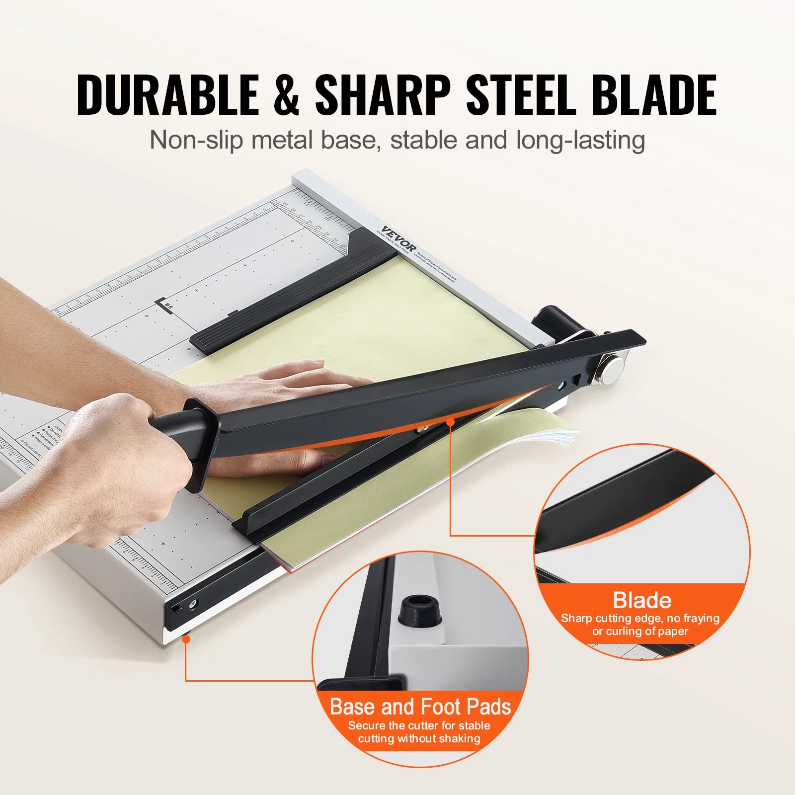 SucceBuy Paper Cutter Guillotine Trimmer 15"/18" Cut Length 16/20 Sheets Capacity Heavy Duty Paper Cutter for Home Office School