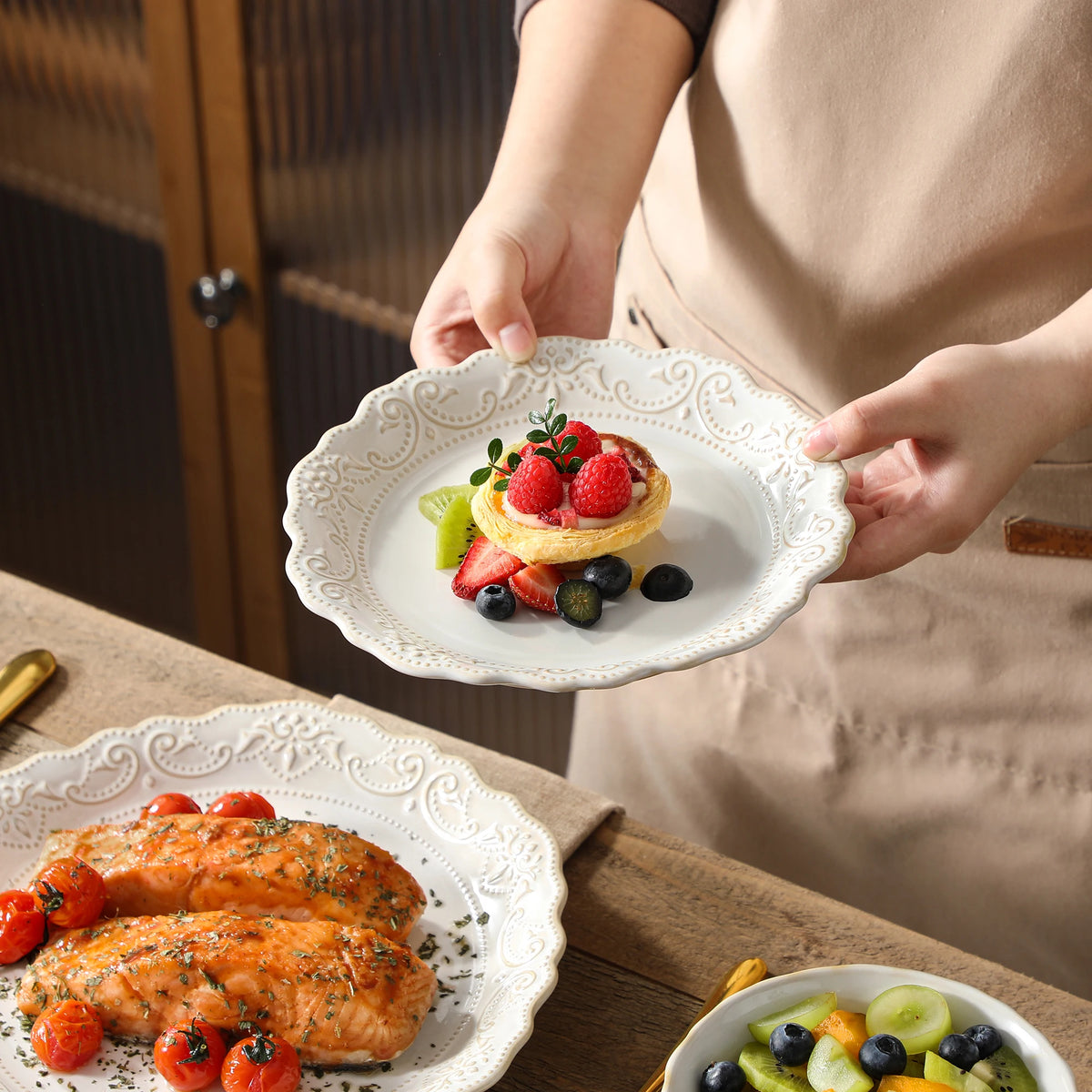 MALACASA Stoneware Dinnerware Set With Plates And Bowls