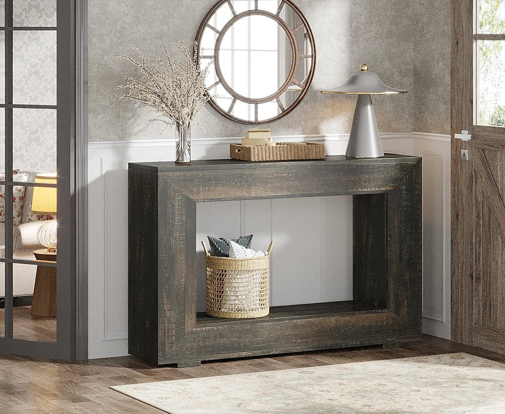 Tribesigns Farmhouse Console Sofa Table With Storage For Entryway