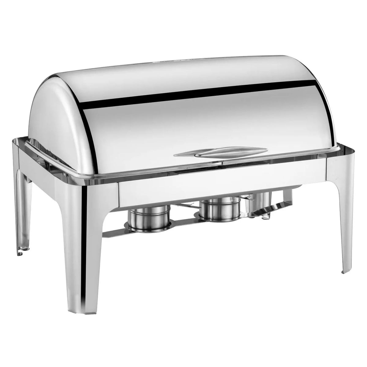 Roll Top Chafing Dish Buffet Set,9 Qt Stainless Steel Food Warmer with Viewing Lid, Rectangular Chafing Dish for Party & Buffet