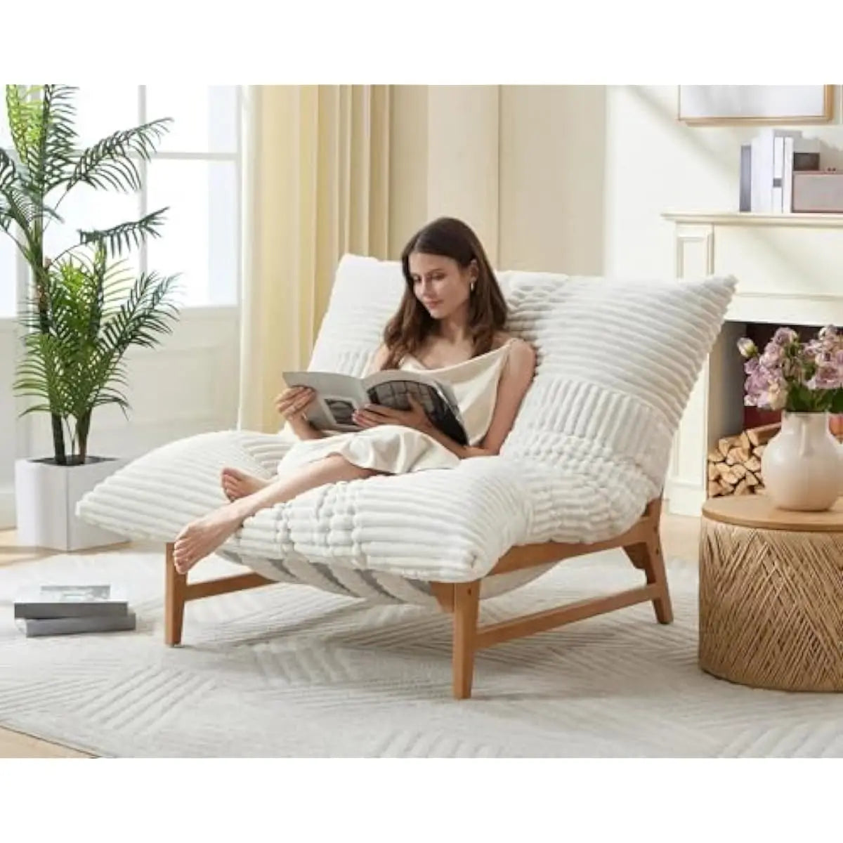 Ergonomic Convertible Lounge Chair for Living Room and Bedroom Comfort