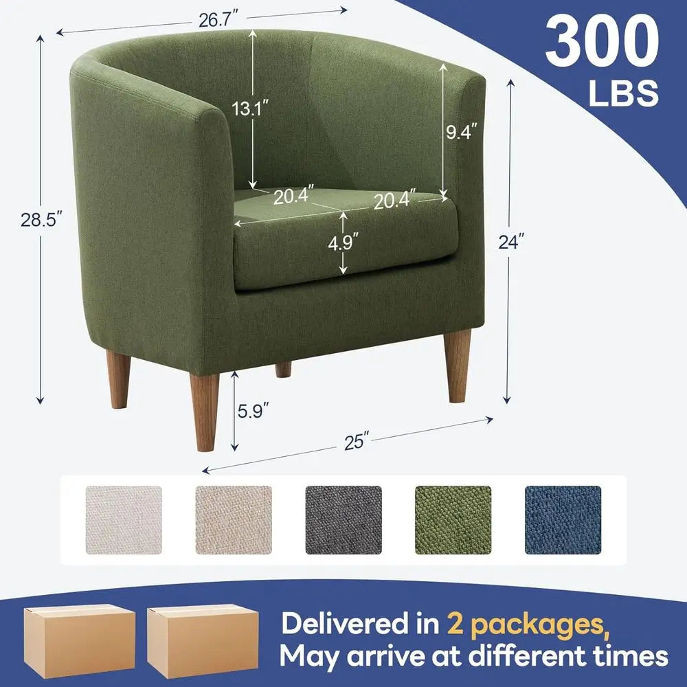 Pair Of Modern Accent Chairs With Armrests For Living Rooms