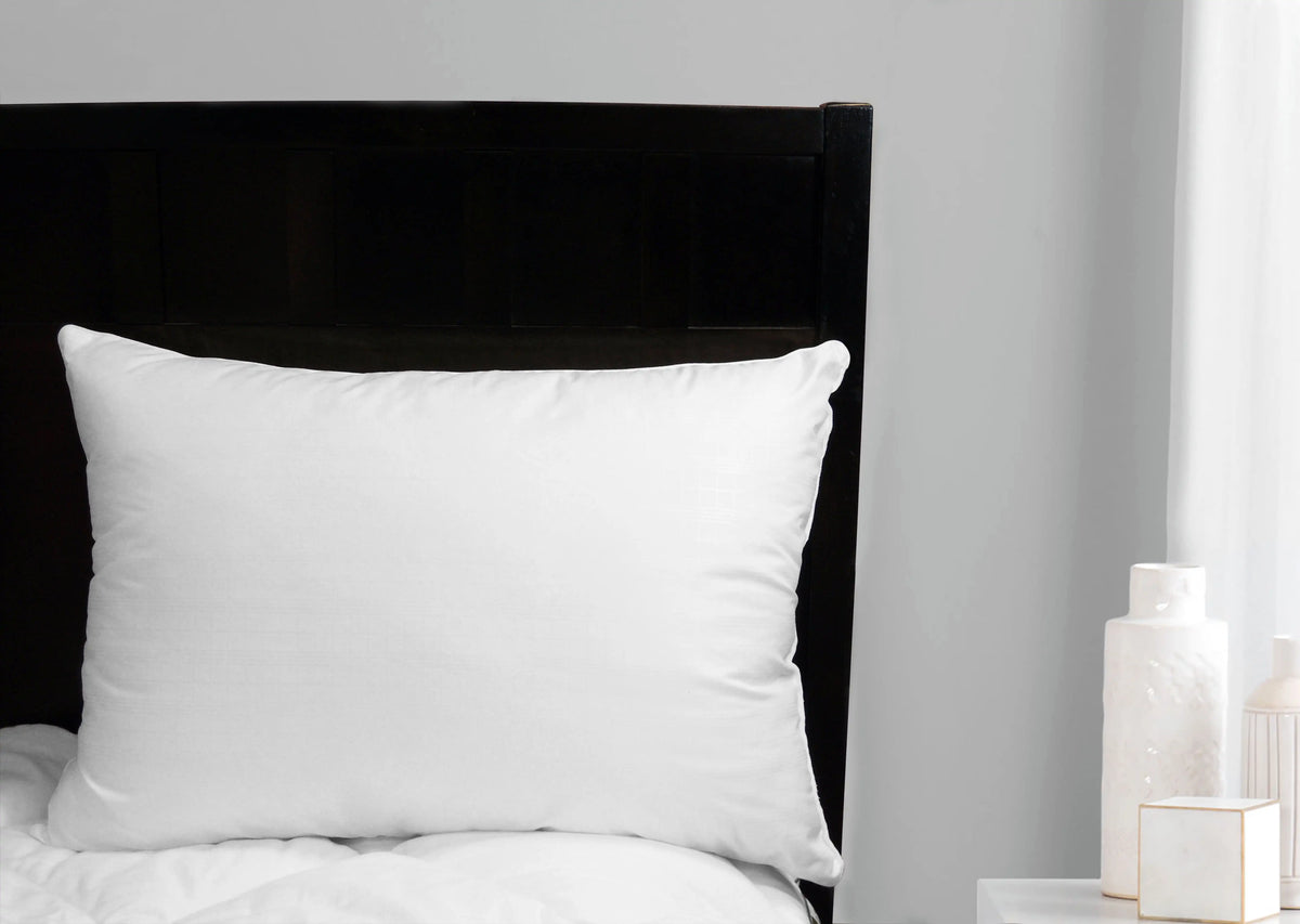 Comfort Complete Overfilled Cotton Bed Pillow for Supportive Sleep