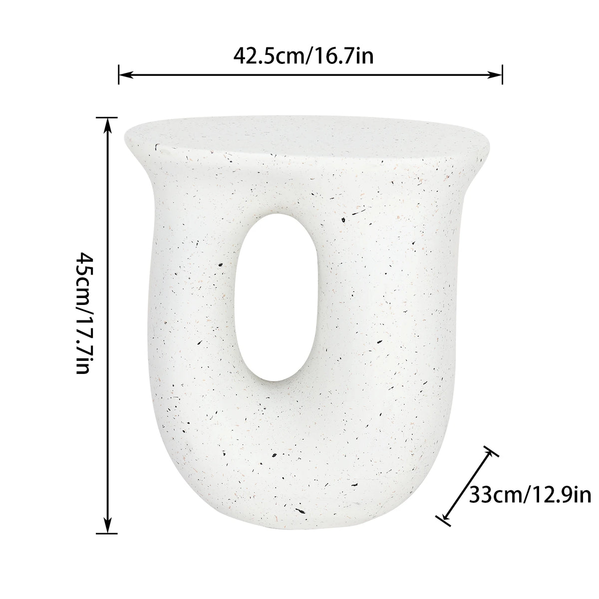 Wisfor Modern Concrete Pedestal Table Stand for Home Decor