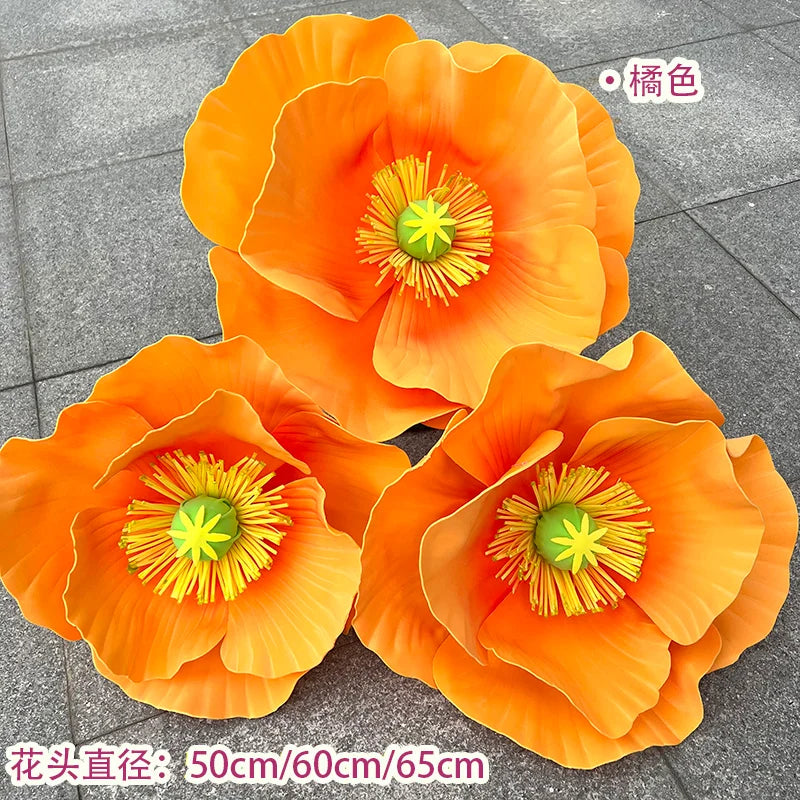 Waterproof Form Artificial Flowers Outdoor Wedding Accessories Plants Decoration Garden Fake Marriage Road Lead Flowers Decor
