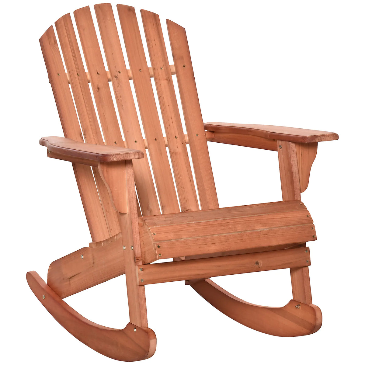 Outsunny Outdoor Metal Rocking Chair With Classic Rustic Design