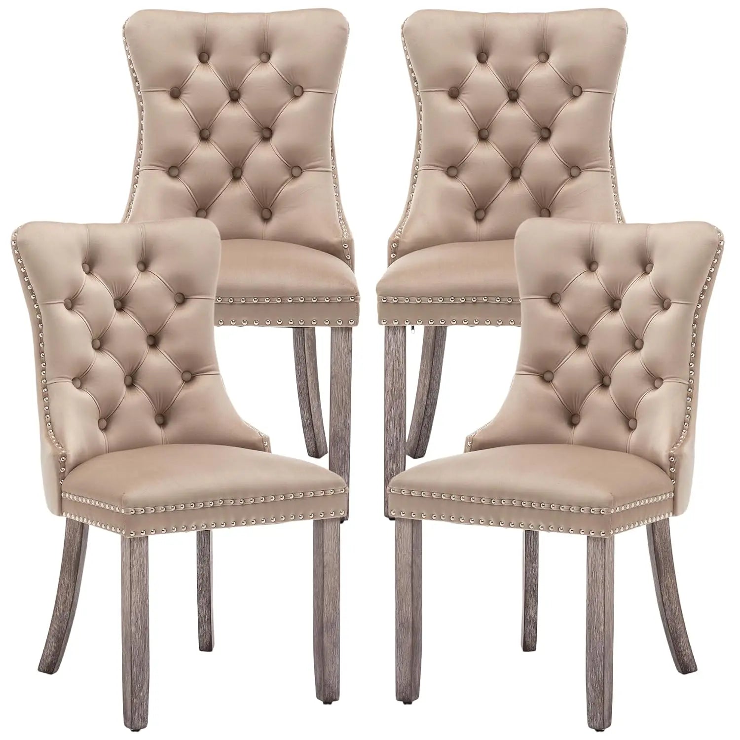 Mid Century Modern Dining Chair Set of 4 Velvet Upholstered Dining Accent Chair Farmhouse Dining Chairs with High, Customized