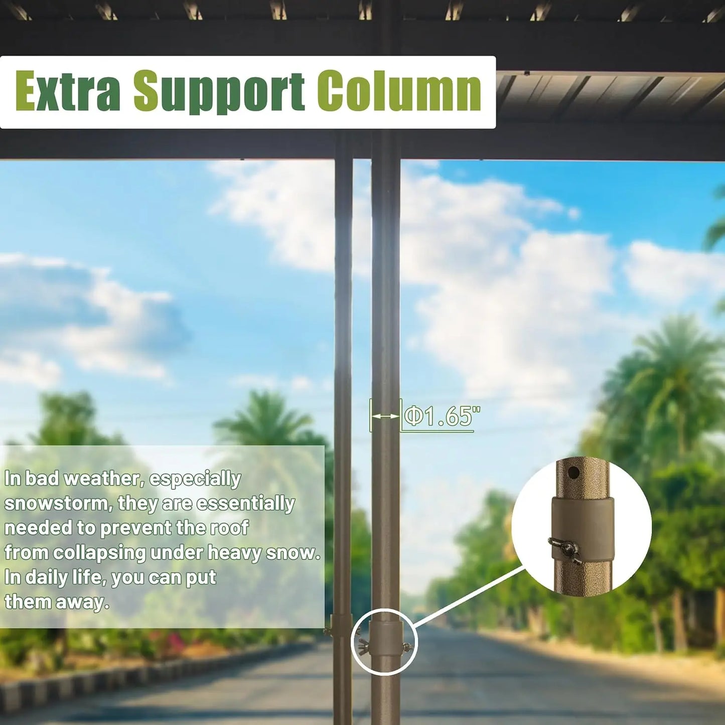 XMSJ All Season Sunroom Solarium Wall Mounted With Front Door