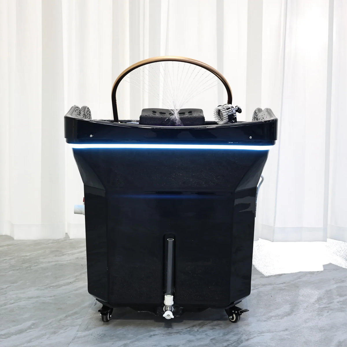 Head Spa Shampoo Basin With Heated Water Cycle Massage Bed