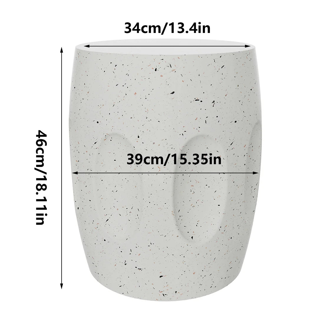 Modern Lightweight Concrete Side Table for Living Room Bedroom Sofa