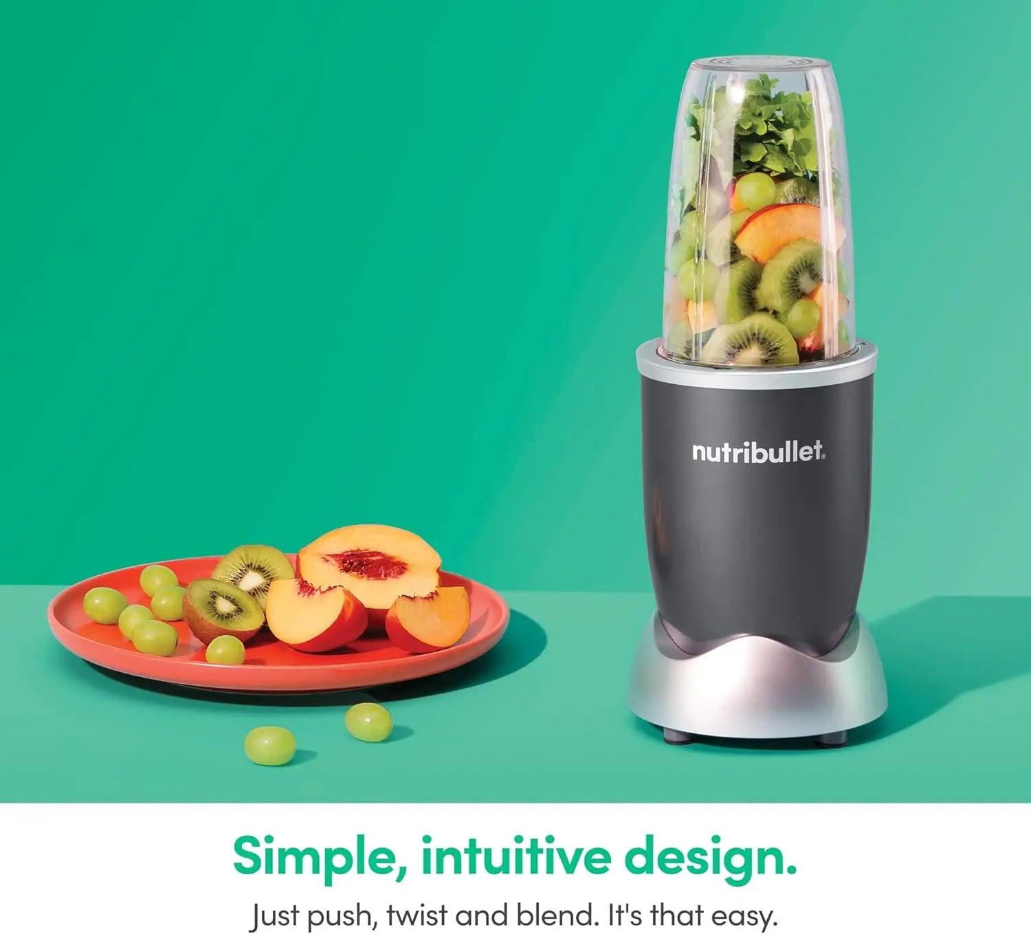Personal Blender for Shakes, Smoothies, Food Prep & Frozen Blending, 24oz, 600W, Gray