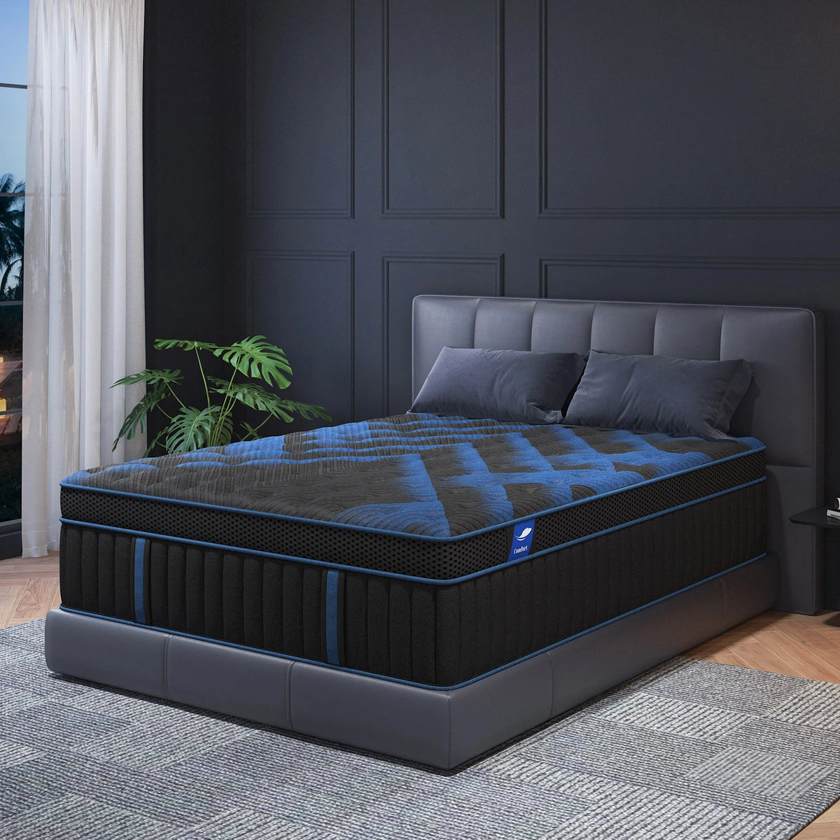 14"Gel Memory Foam Hybrid Pocket Spring Mattress Twin Full Queen King Bed Mattress In A Box, Medium Firm Motion Isolation