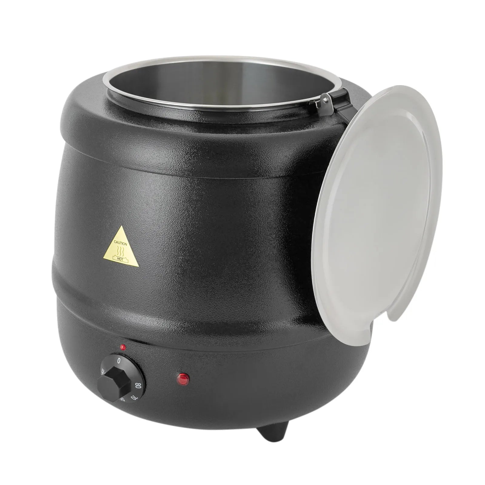 10.57Qt Soup Warmer 35-80°c Adjustable Soup Pot Heating Stew Kettle with Lid Buffet Warming Pot for Restaurant Hotel Canteen