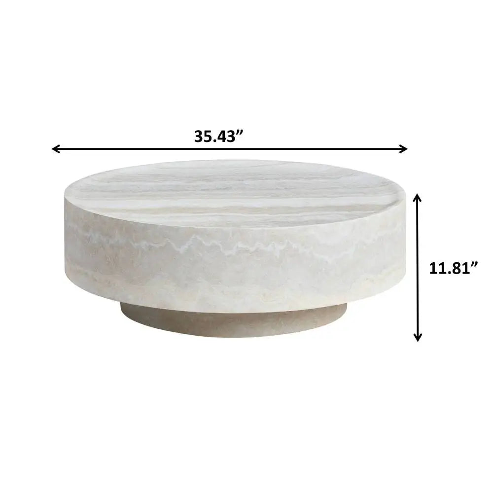 Modern Round Coffee Table for Living Room Minimalist Center Table