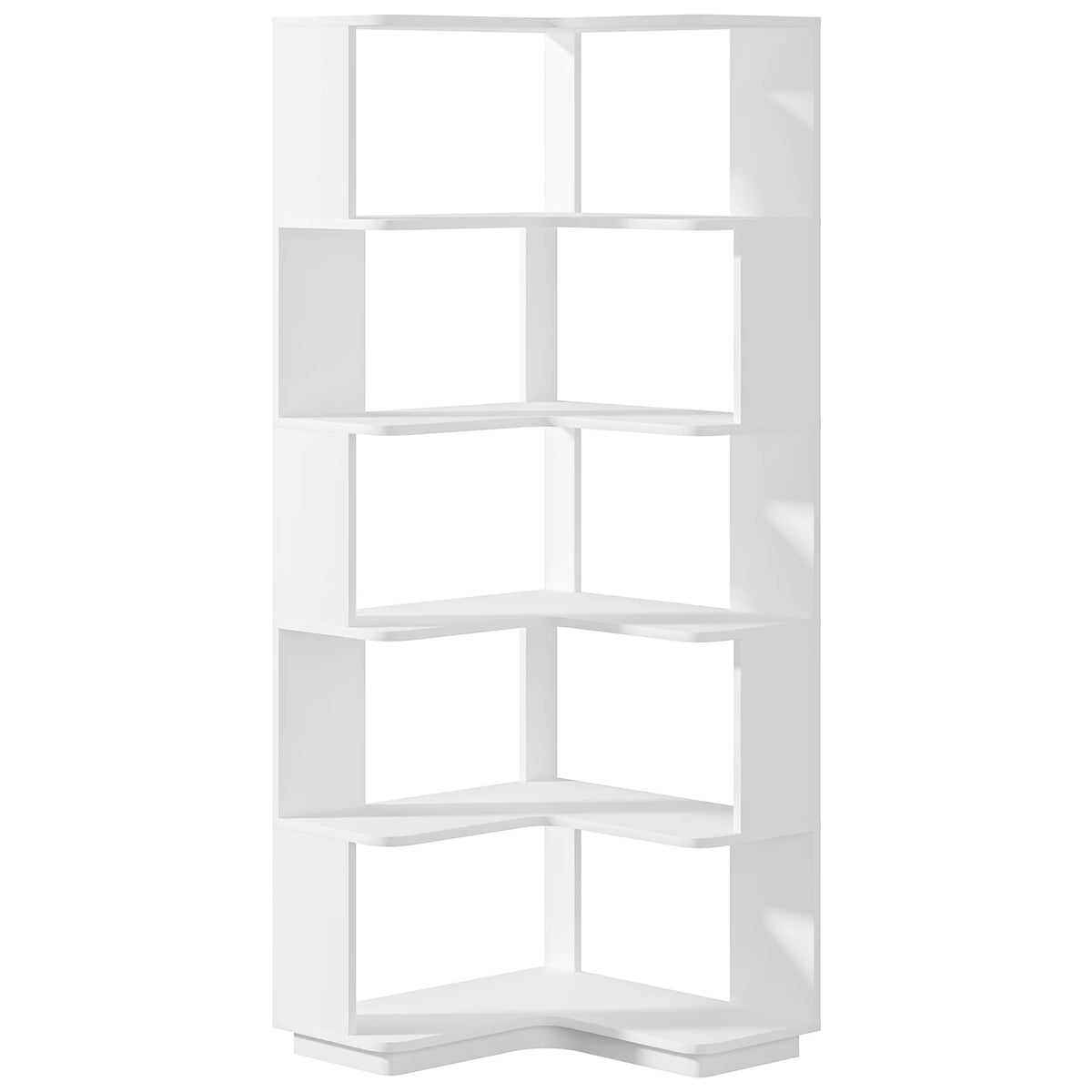 Tribesigns Industrial Corner Bookshelf with Anti Drop Panel