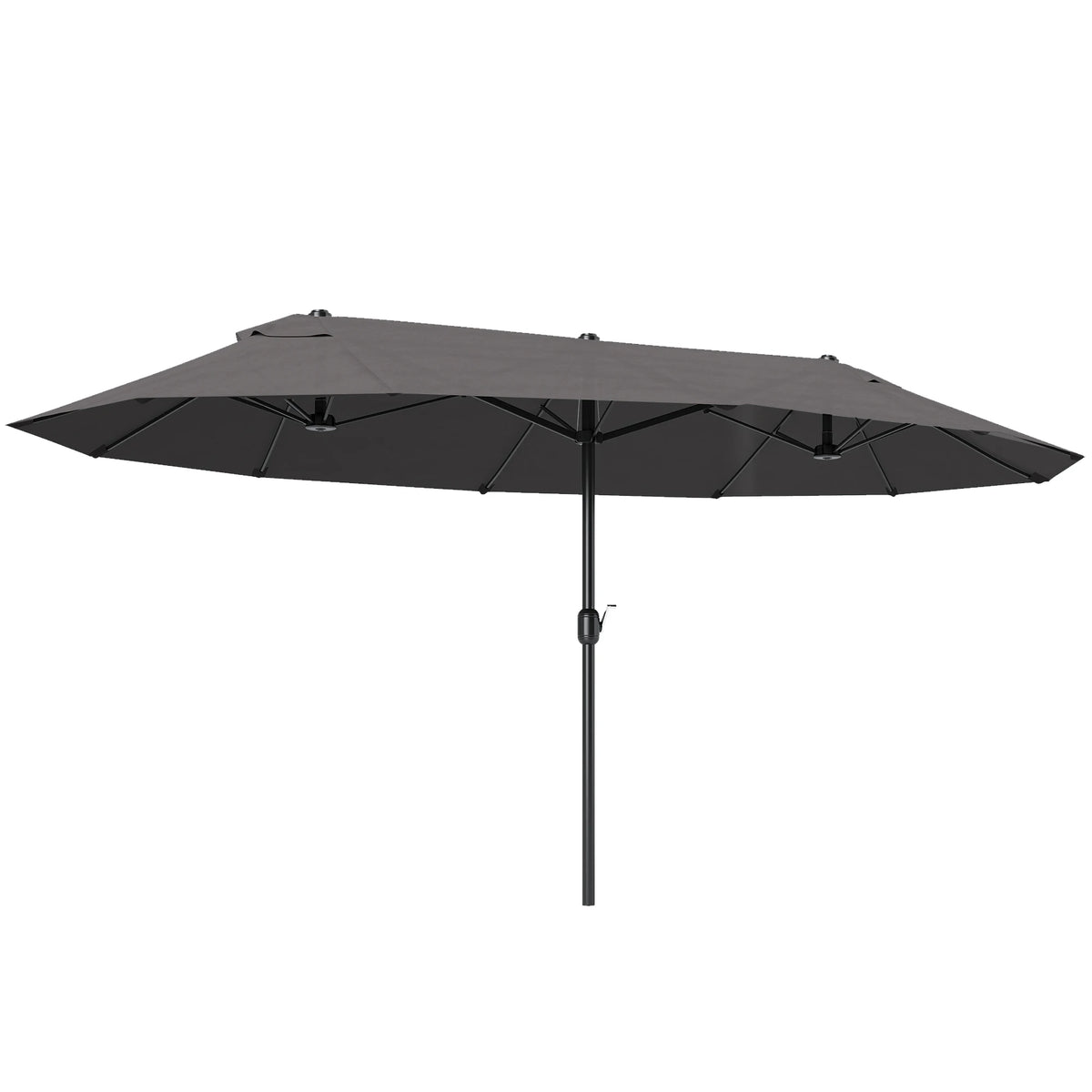 Outsunny Double-Sided Outdoor Patio Umbrella With Crank Handle