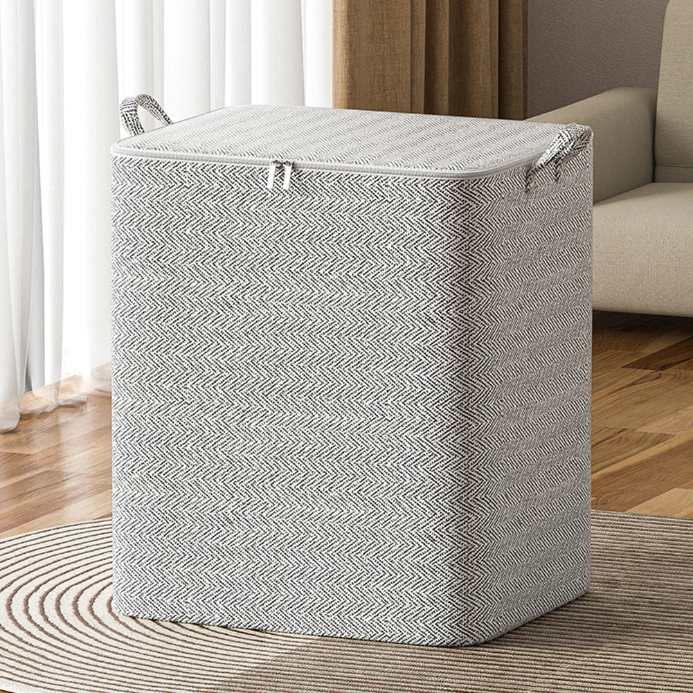 Clothes Storage Baskets Foldable Clothes Storage Bins Multifunctional Large Capacity with Handle Zipper Household Closet Storage