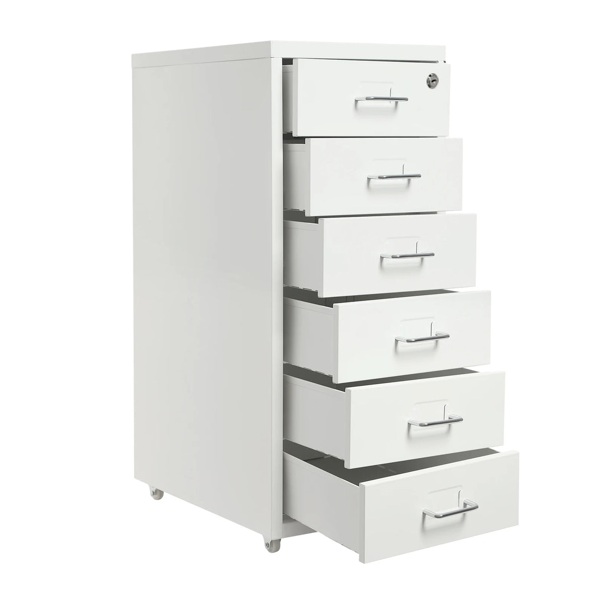 Locking Rolling Metal Filing Cabinet for Home Office Storage