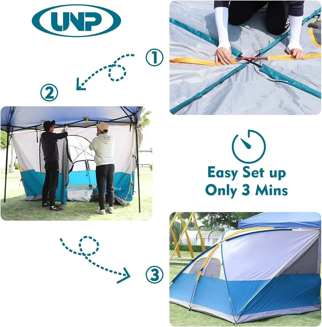 UNP Camping Tent | Canopy Side Tent for 10&
