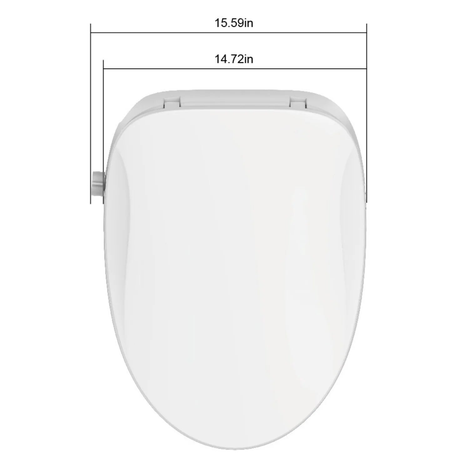 Smart Bidet Toilet Seat with Remote and Lighted,for Elongated Toilets,Soft Close and Instant Heated,Warm Air Drying,White B04