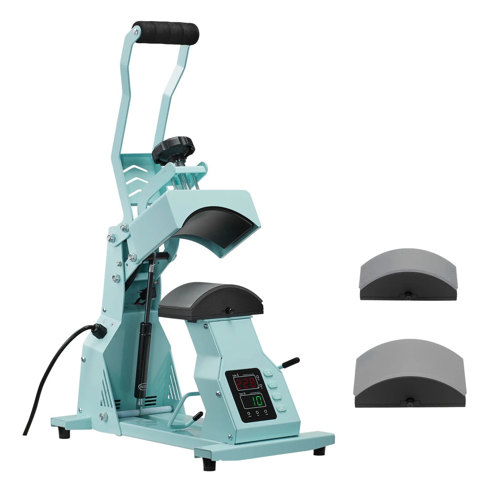 SucceBuy Hat Heat Press Machine with 2/4pcs Interchangeable Platens Precise Temperature and Time Control Hat Heat Press