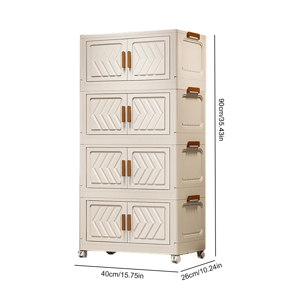 APWIKOGER 4 Tier Stackable Storage Bins With Lids And Wheels