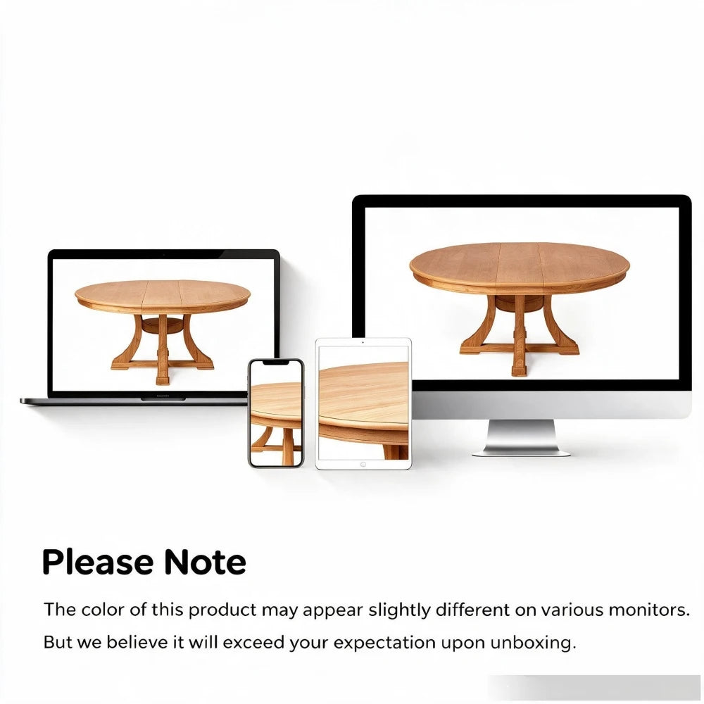 5 Piece Round Extendable Solid Wood Dining Table Set, 4 Rattan Back Chairs With Upholstered Seats, Modern Farmhouse Kitchen Dinner Furniture For Dining Room Kitchen Apartment