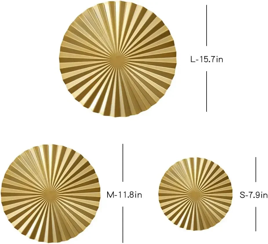 Silver and Gold Wall Art Set Of 6, Wall Decor Metal Modern Accent Large Hanging Decorations Above Bed For Office Bedroom Bathr