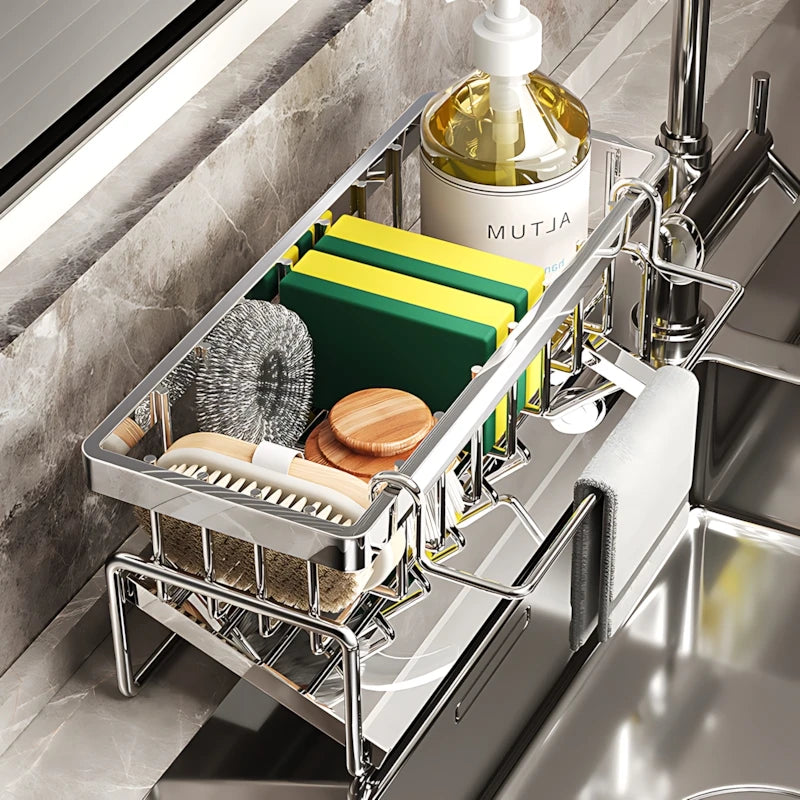 Tilt Water Filter Shelf Drains Sponges Keeps Sink Dry Kitchen