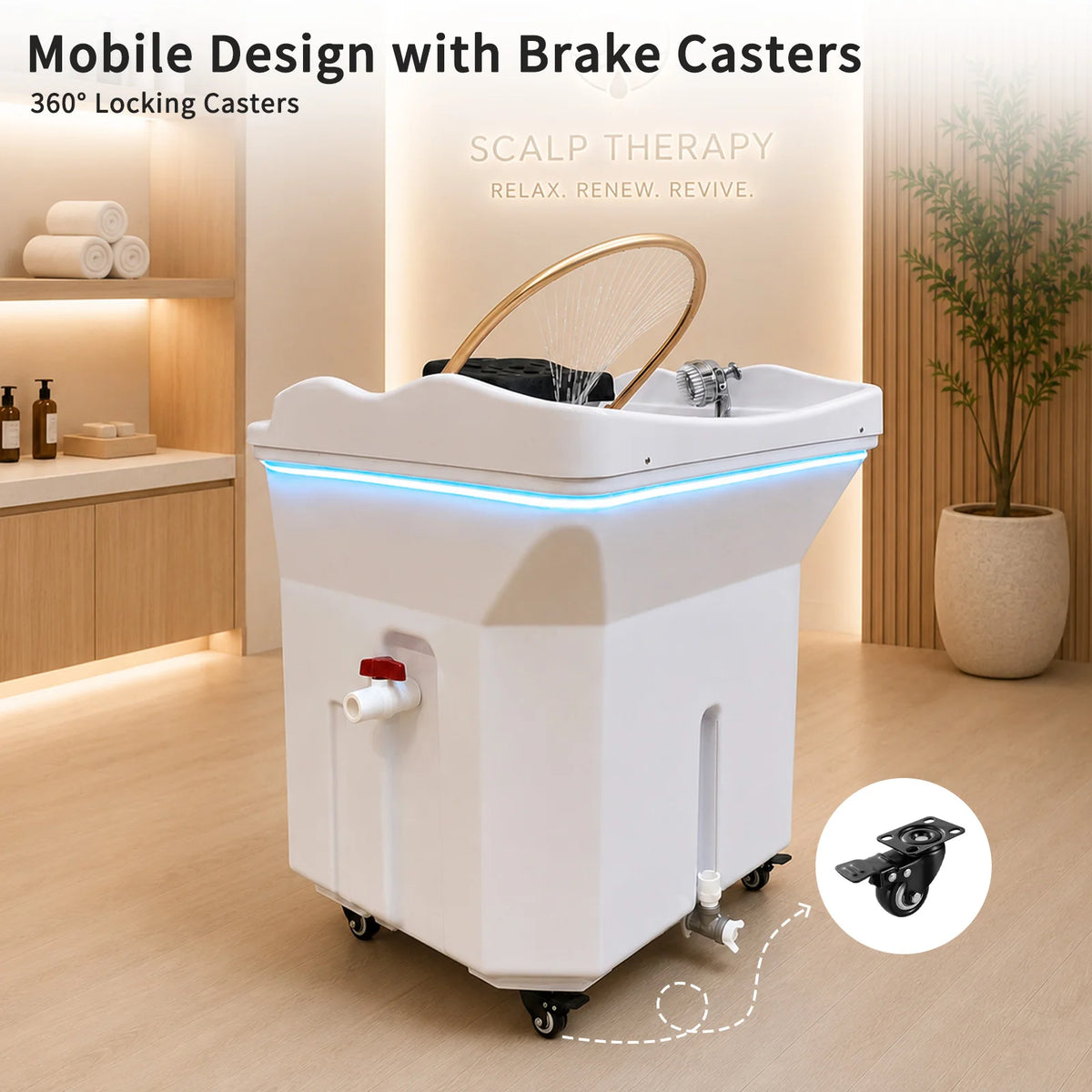 Professional Head Spa Shampoo Basin for Hair Salons and Hair Washing Chairs