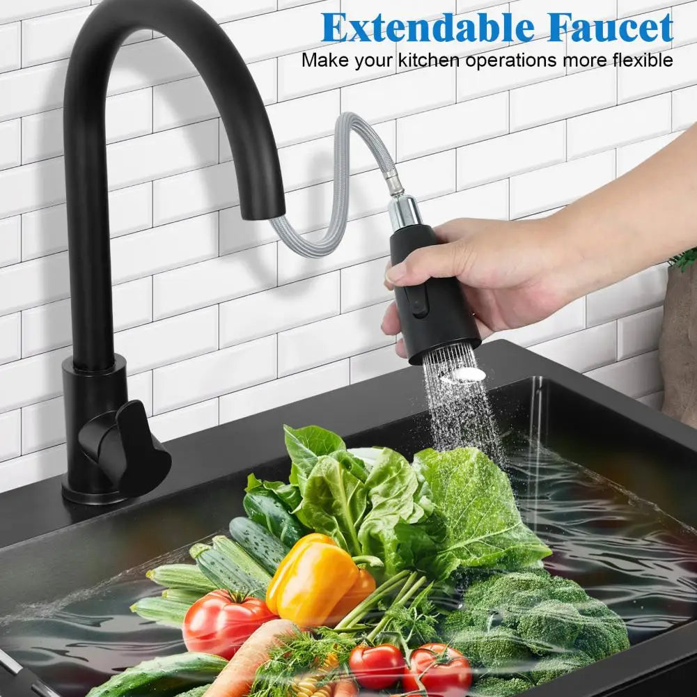 Stainless Steel bathroom Sink, Single Bowl Kitchen Sink with Cold Hot Water Faucet, Storage Shelf, Drain Kit, Free Standing Sink