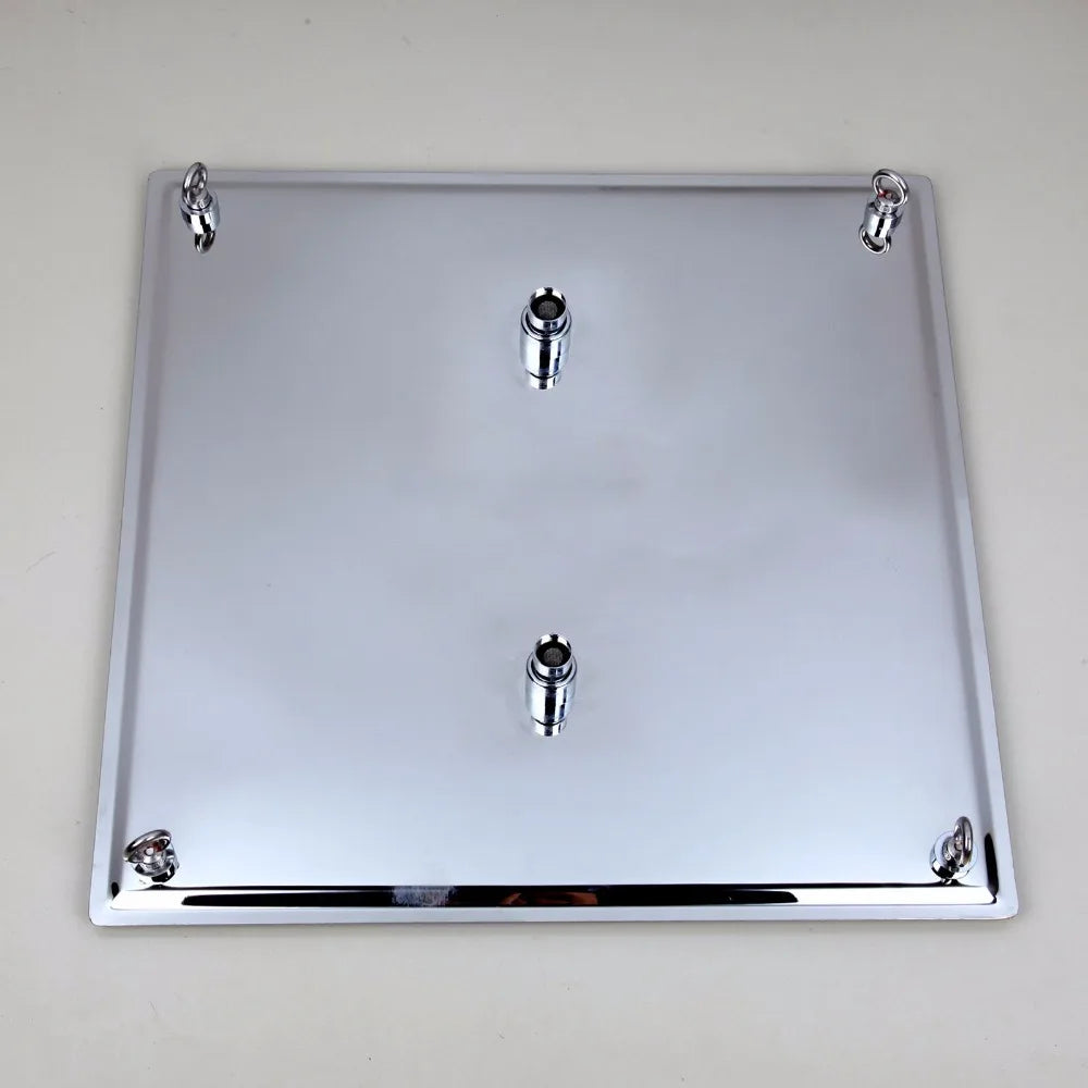 KEMAIDI 24 Inch Large Rainfall Shower Head High Pressure Square Stainless Steel Showerhead with Silicone Nozzle Water Saving