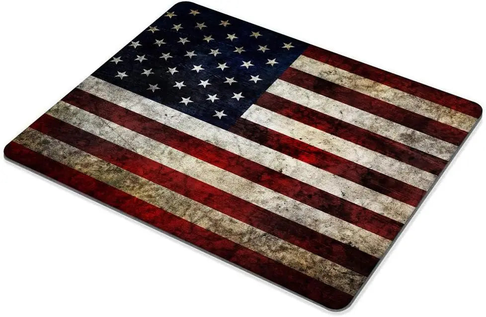 USA Flag Mousepad with Non-Slip Rubber Base for Computer Laptop Office Desk Accessories