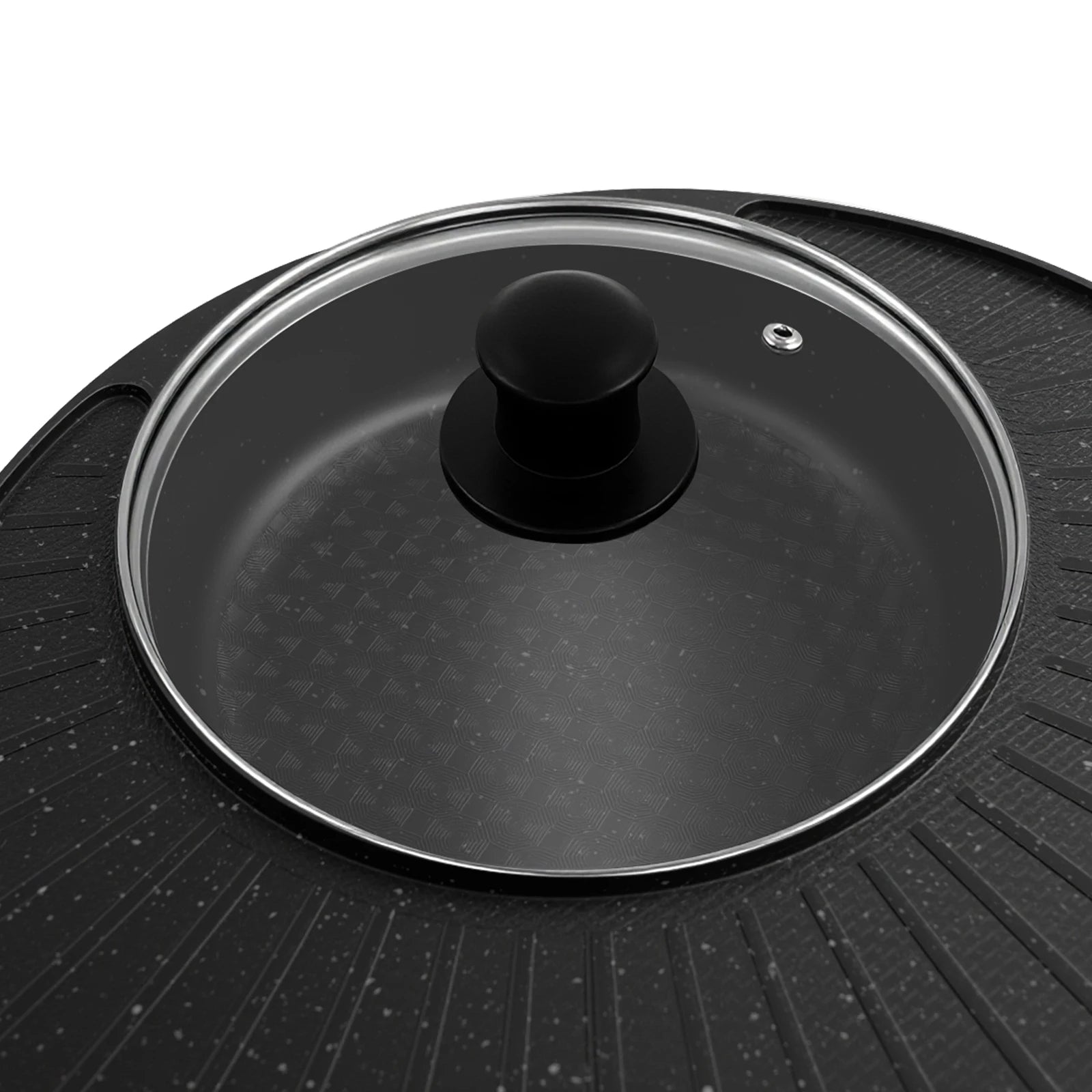 Circular Edition Hotpot Grill Combo Indoor BBQ Electric Hot Pot Portable Smokeless Grill Temp Control Easy Clean For Home Party