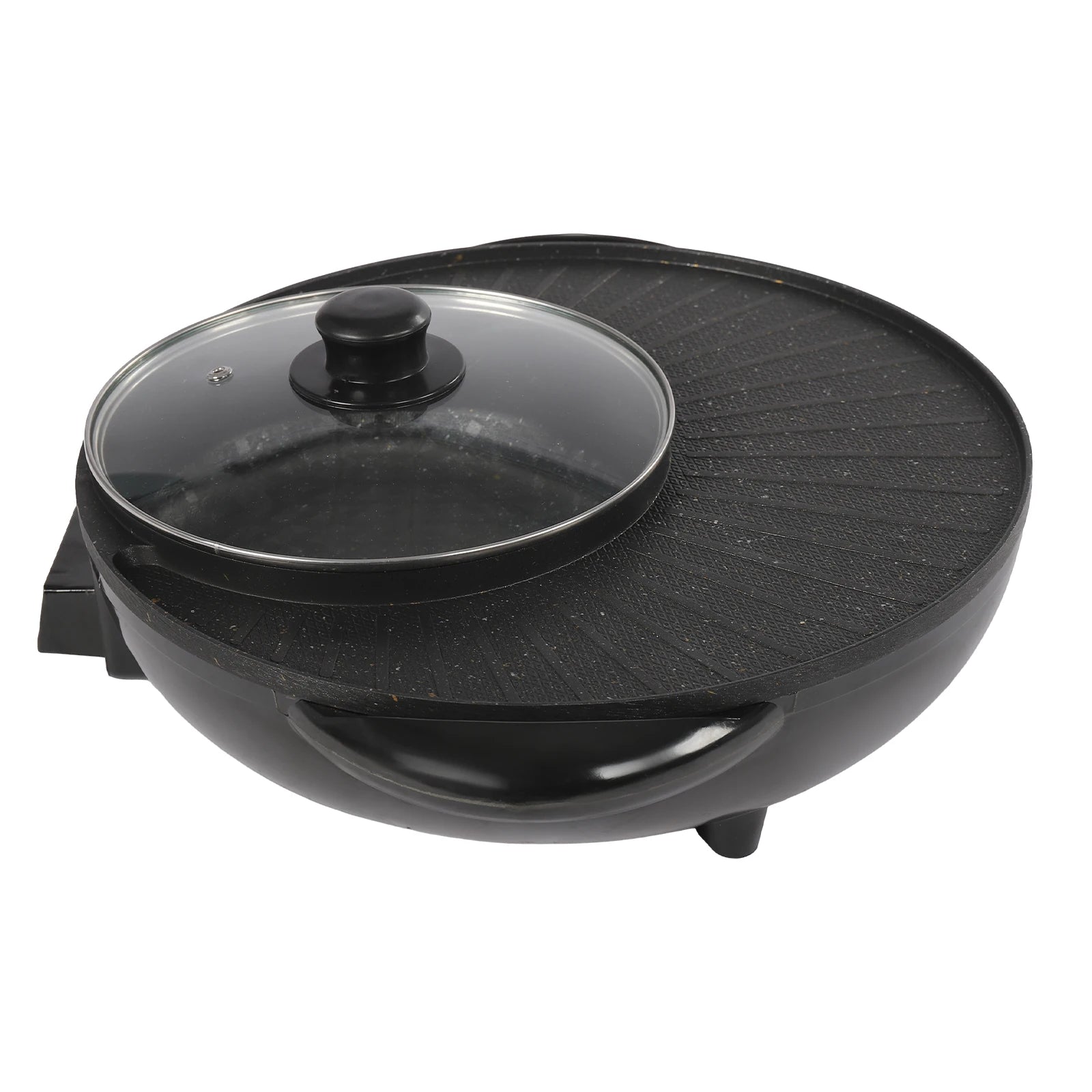 Circular Edition Hotpot Grill Combo Indoor BBQ Electric Hot Pot Portable Smokeless Grill Temp Control Easy Clean For Home Party