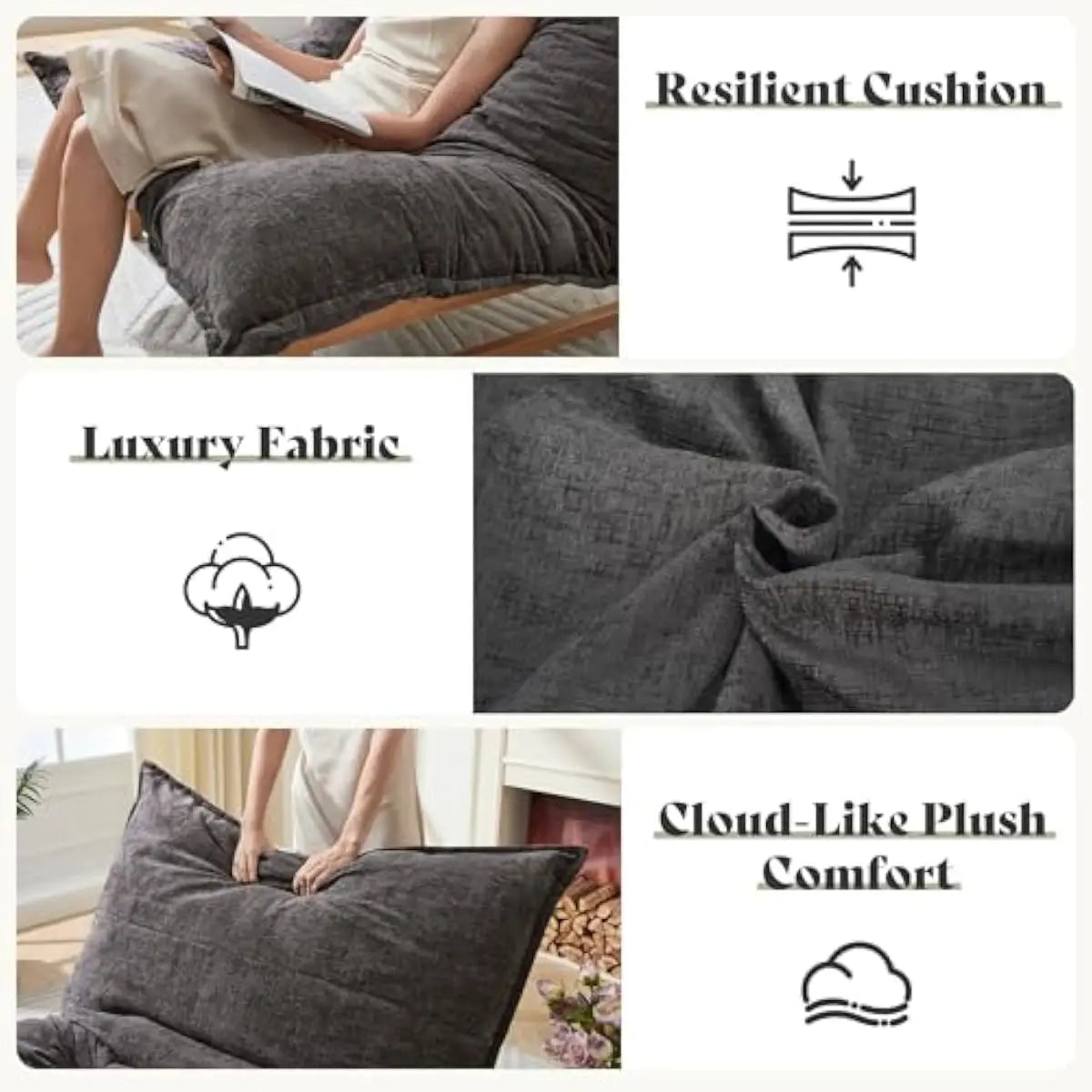 Ergonomic Convertible Lounge Chair for Living Room and Bedroom Comfort