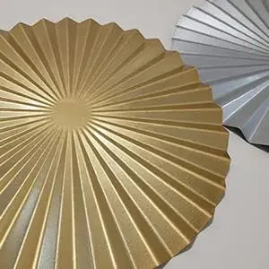 Silver and Gold Wall Art Set Of 6, Wall Decor Metal Modern Accent Large Hanging Decorations Above Bed For Office Bedroom Bathr
