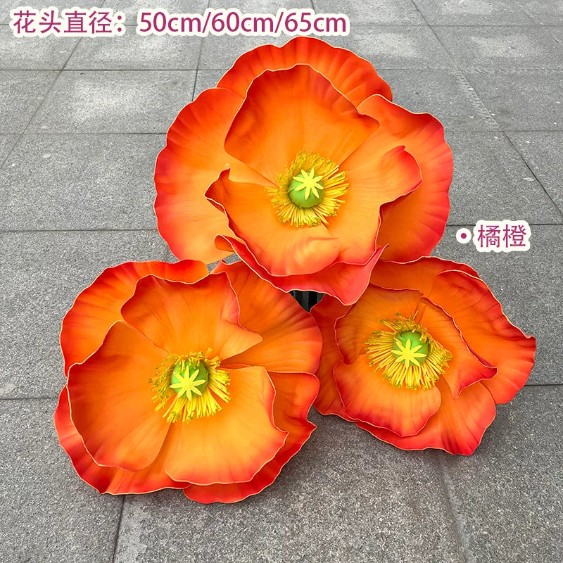 Waterproof Form Artificial Flowers Outdoor Wedding Accessories Plants Decoration Garden Fake Marriage Road Lead Flowers Decor