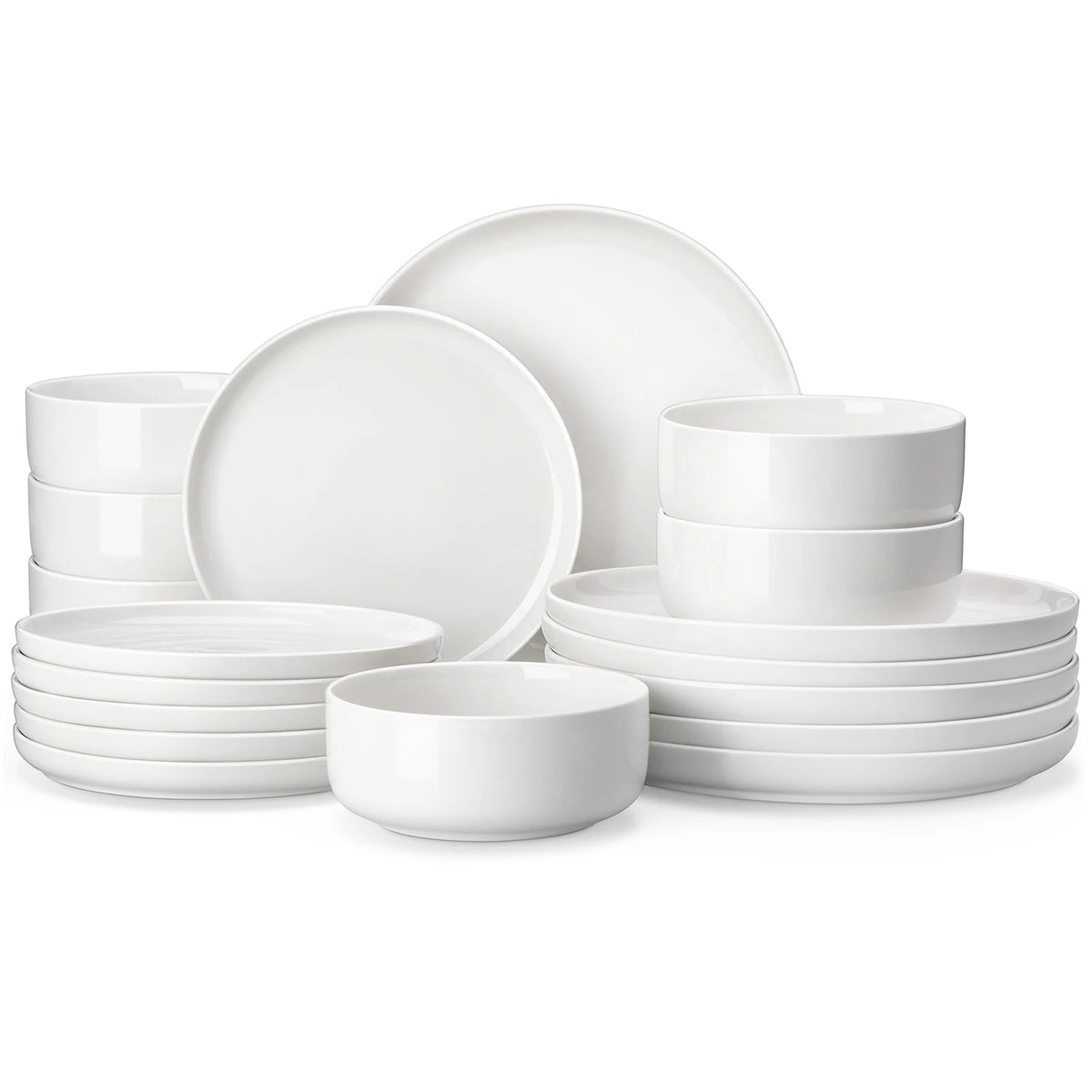 MALACASA Ceramic Porcelain Dinnerware Set With Plates And Bowls