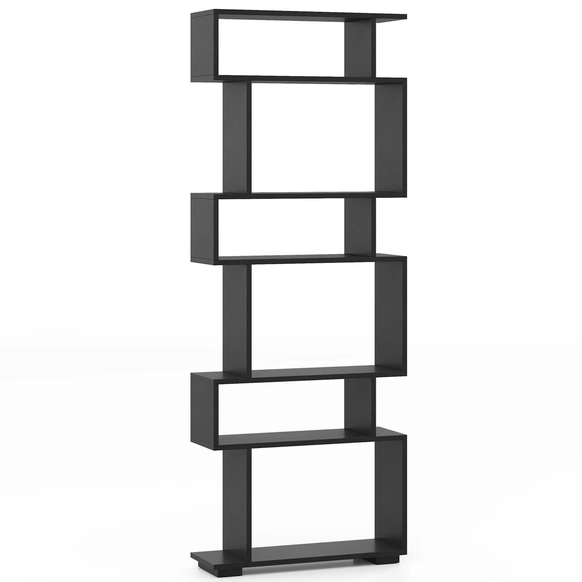 HOMASIS S-Shaped Geometric Storage Bookshelf Bookcase With Anti-Tip Safety Kit