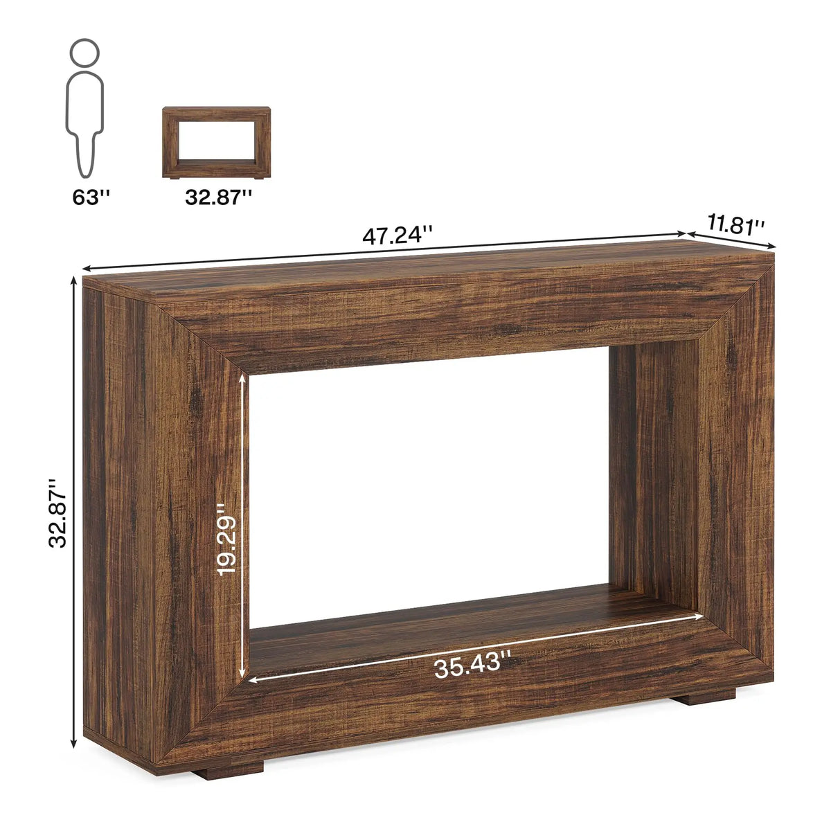 Tribesigns Farmhouse Console Sofa Table With Storage For Entryway
