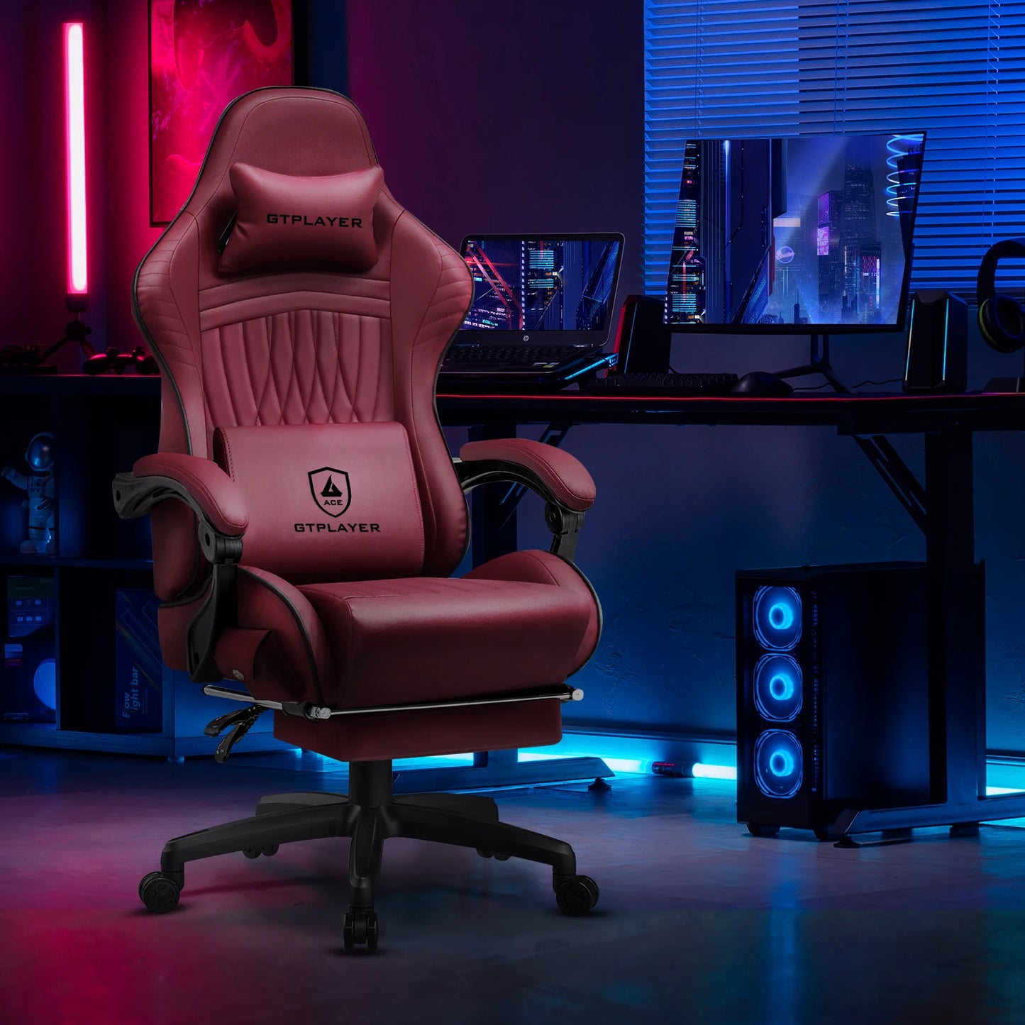 GTPLAYER Ergonomic Gaming Chair With Built In Speakers